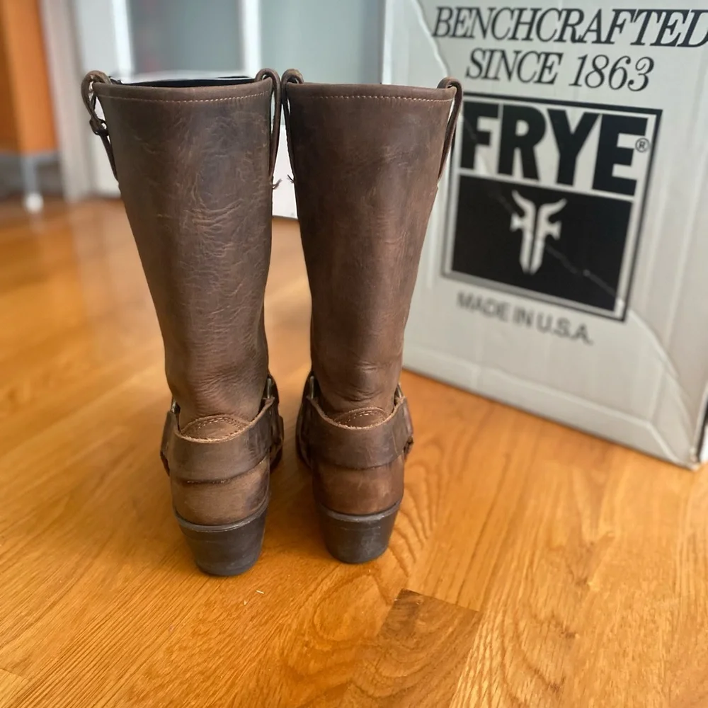 Frye Harness 12R Brown Mid-Calf Boot - Picture 9 of 14